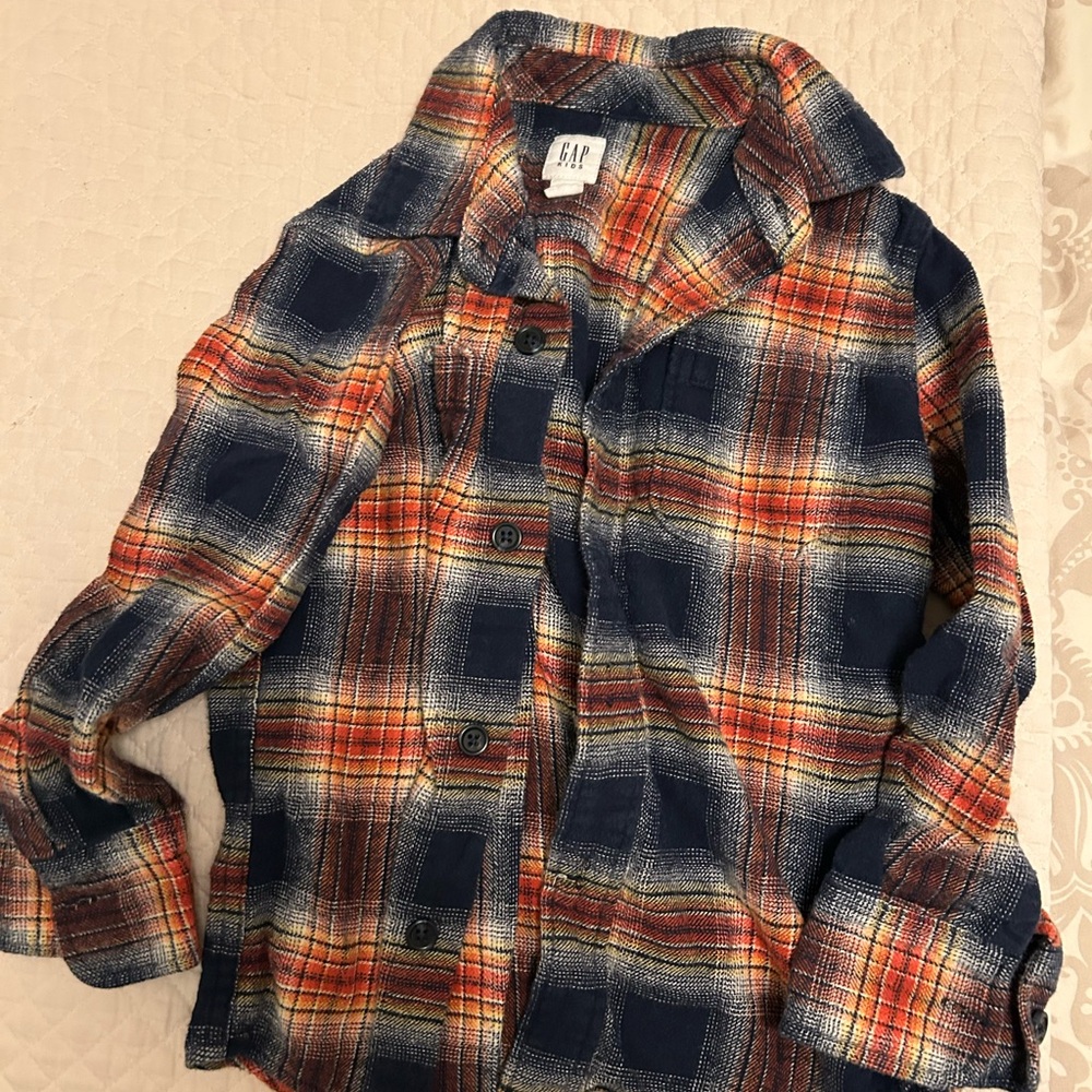 GAP Kids Multicolor Plaid Shirt